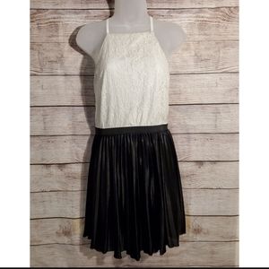 Speechless White and black lace formal dress